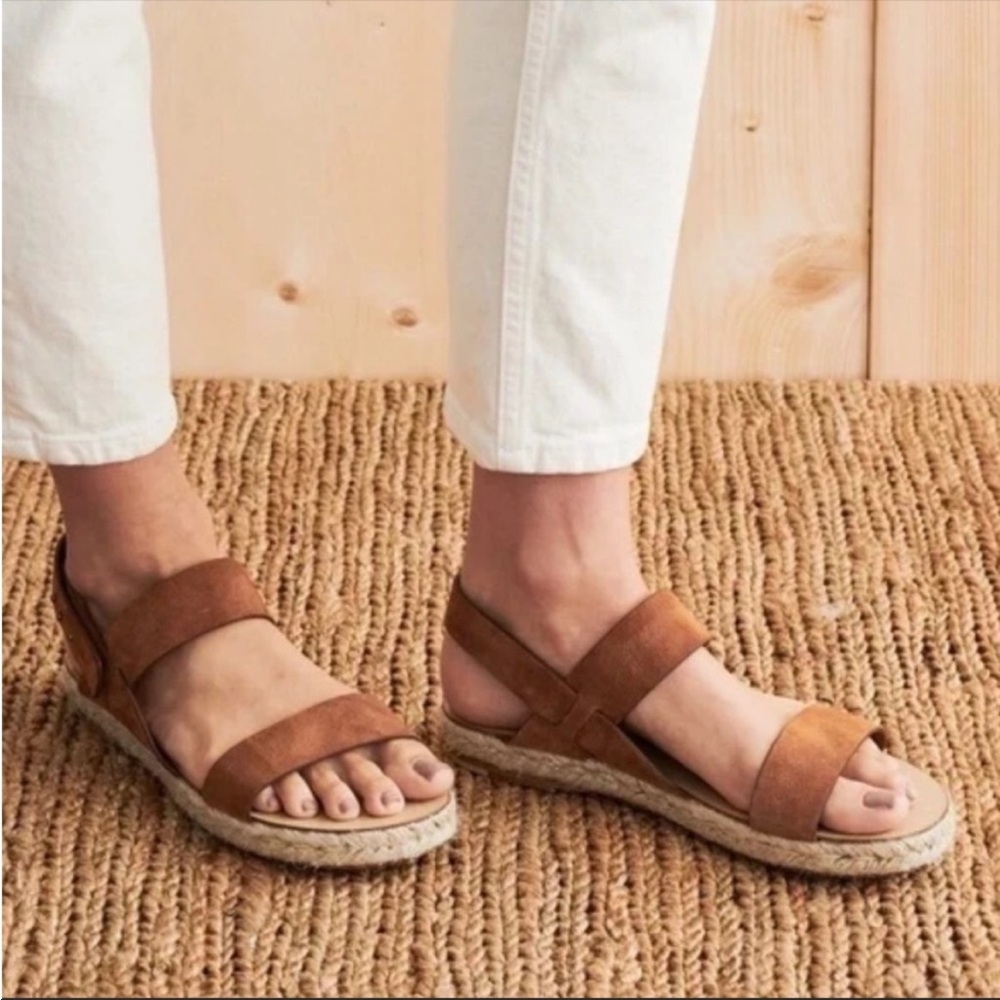 Jenni Kayne Suede Sunday Sandals Saddle Size 38 EU NWT